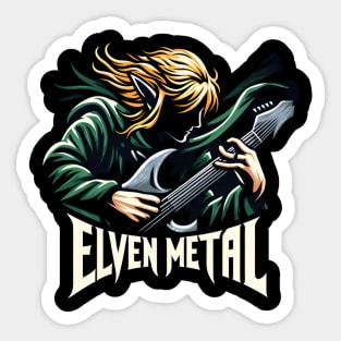 Elven Metal - Elf Guitar Hero - Fantasy Sticker